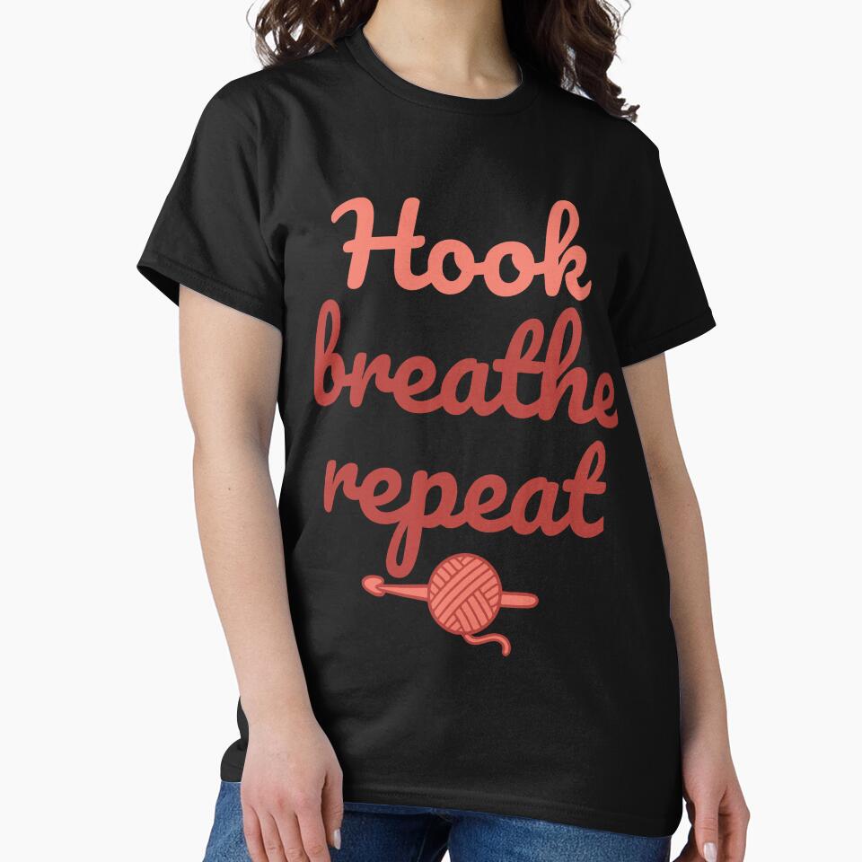 Hook Breathe Repeat Crochet Lover Funny Crocheting by LuminOrb