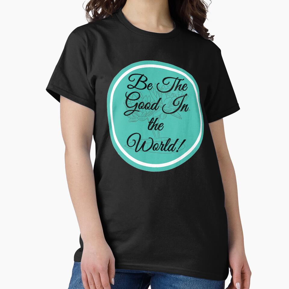 Be The Good In the World Blue Sticker by Brutebabby