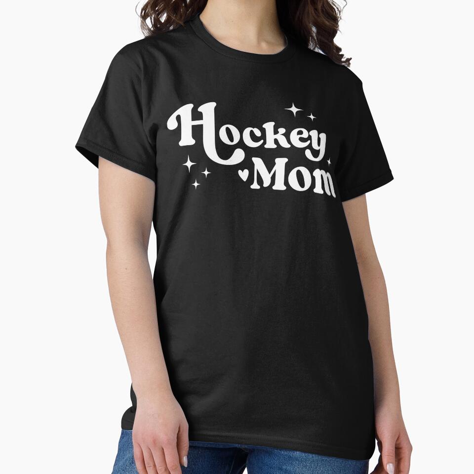 Cute Hockey Mom Shirt Trendy Retro Ice Hockey by SarahFinnDesign