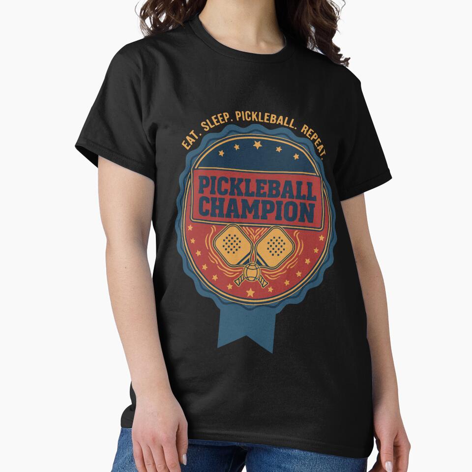 Pickleball Champion Eat Sleep Pickleball Repeat by LuminOrb