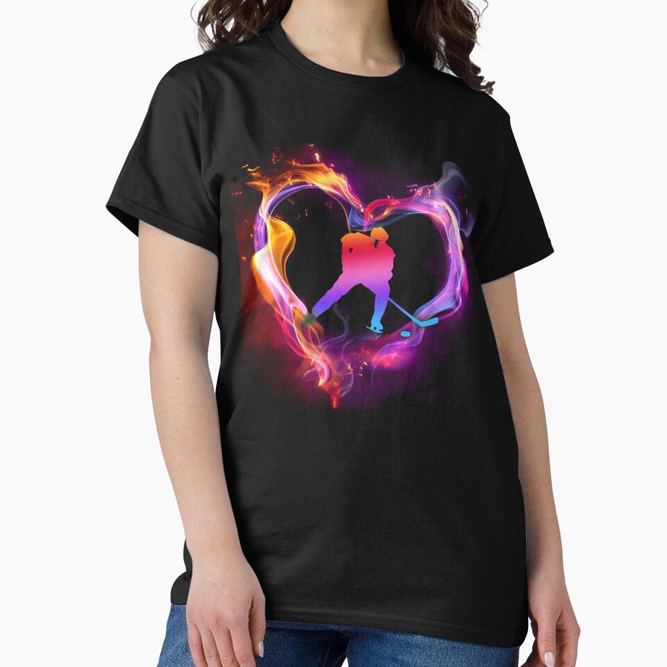 Ice Hockey Heart Love Art by VannaShanha