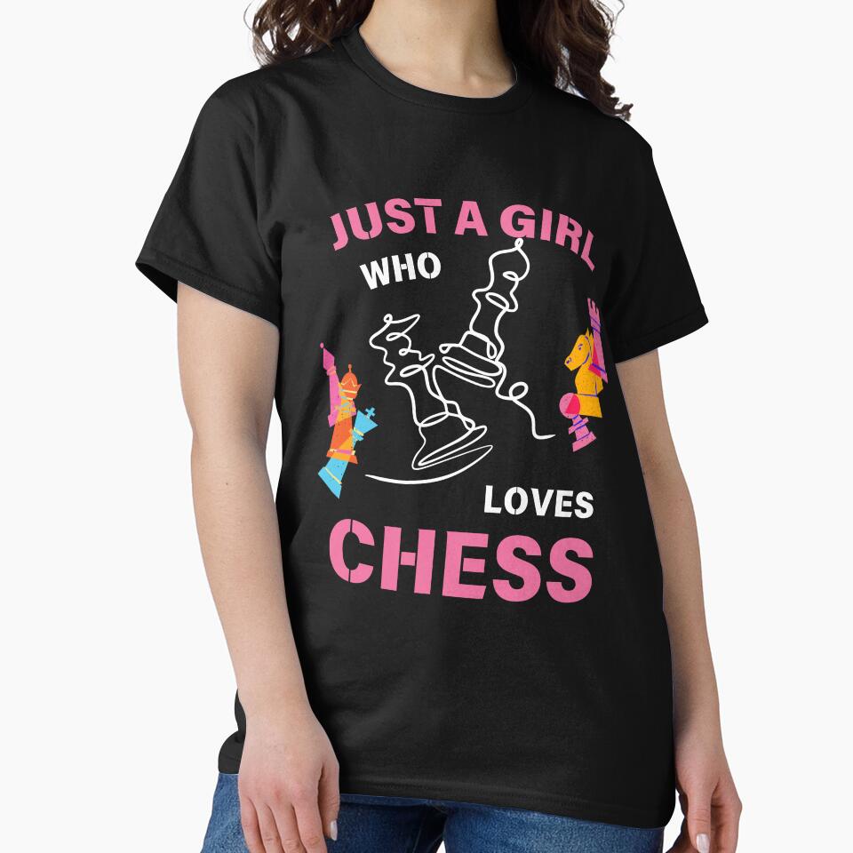 Chess girl who love chess by JayDesignLabs