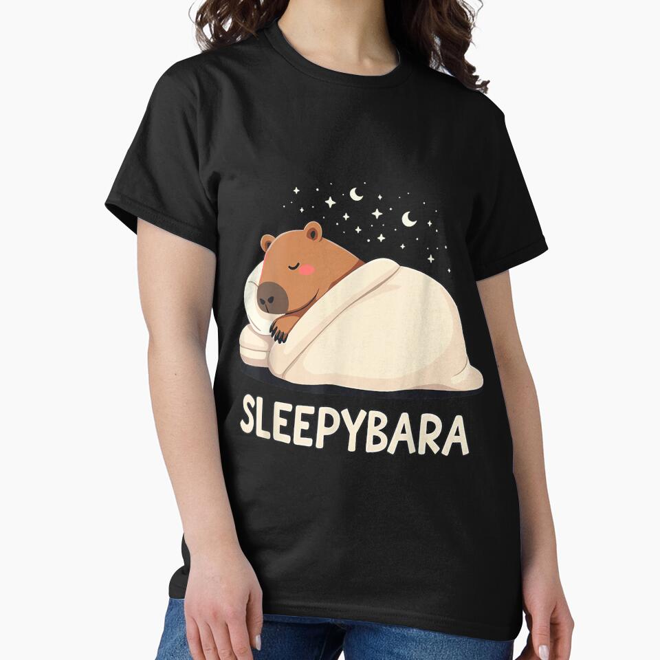 Capybara Sleep Pajamas Sleepybara Art for Men Women Kids , Capybara Gift Lover by DZIRI NAJAT