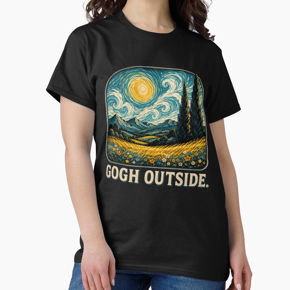 Gogh Outside Can Gogh Art Funny Outdoors Humor by gordonbwyashop
