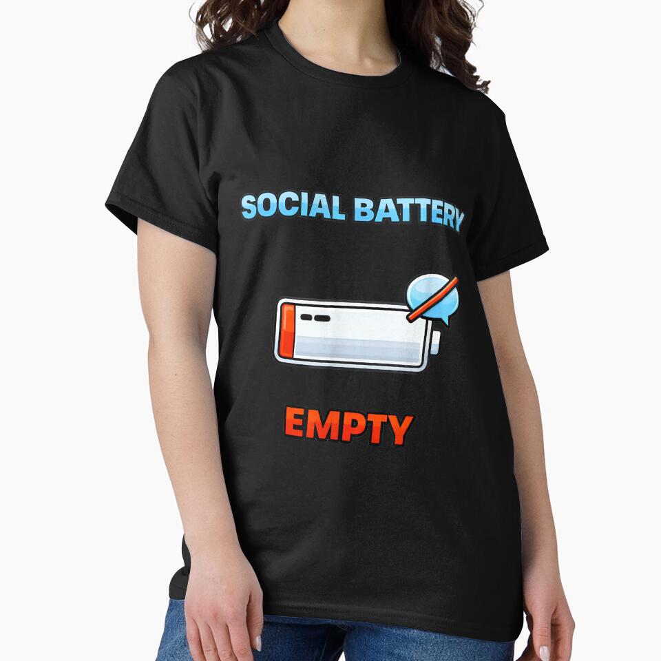 Social Battery Empty Introvert Humor Illustration by JohnVBurks