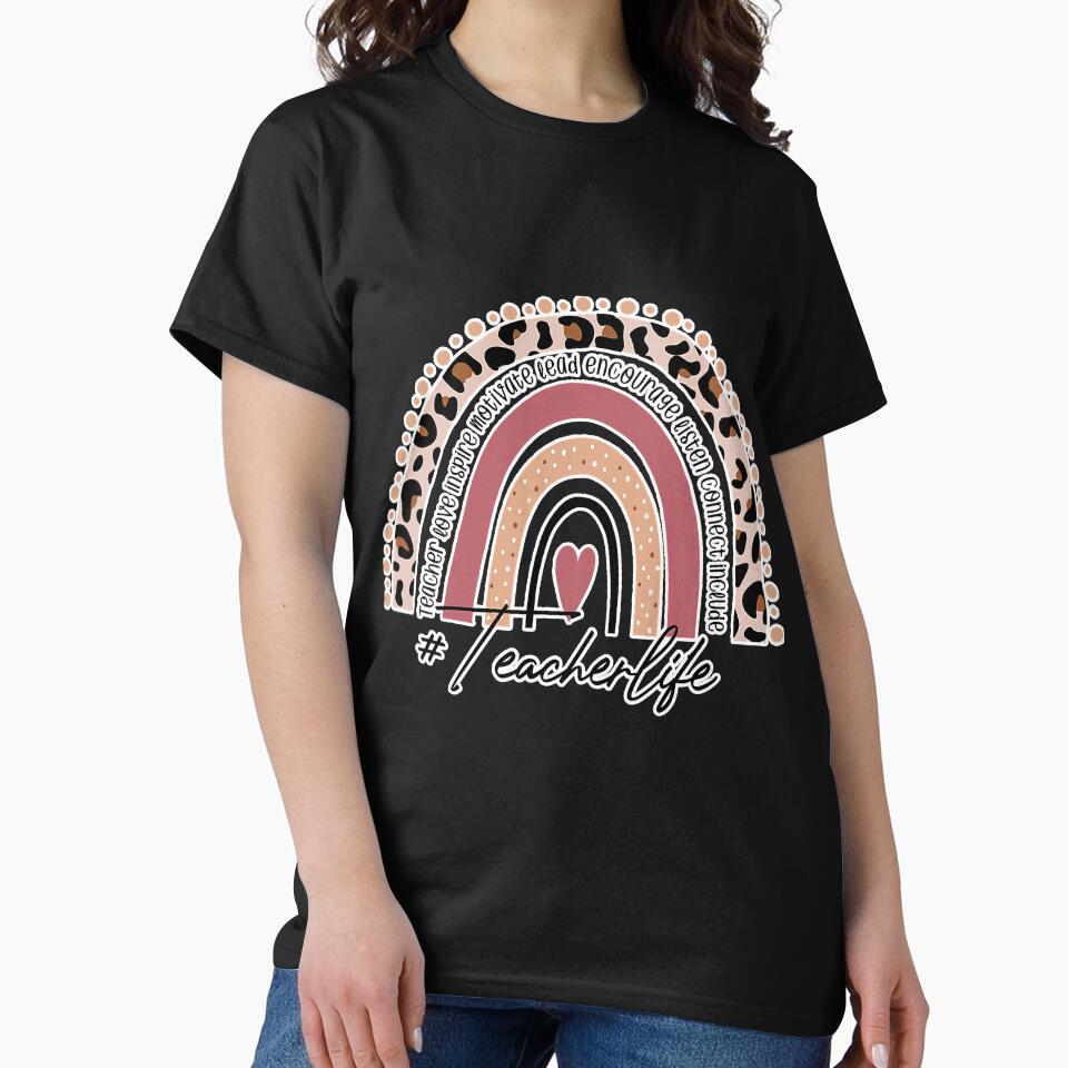 Boho Leopard Rainbow Teacher Life by Voddaly15