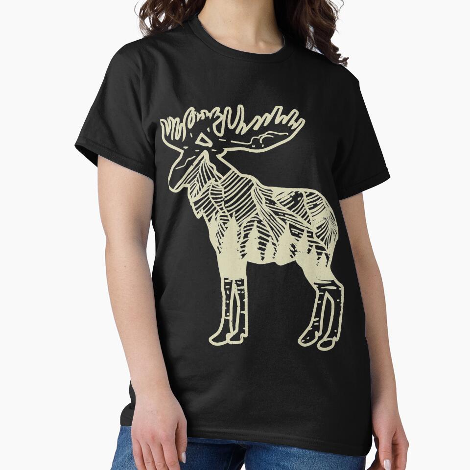 Moose Mountain Vintage Deer Elk Wildlife Hunting Hunter Gift by ScottSlade