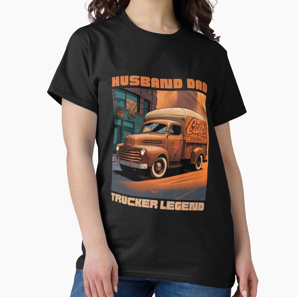Husband Dad Trucker Legend by CandyDroidMerch