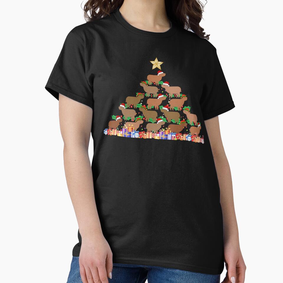 Capybara Christmas Tree Gift Funny Christmas Capybara by EmiAndMike
