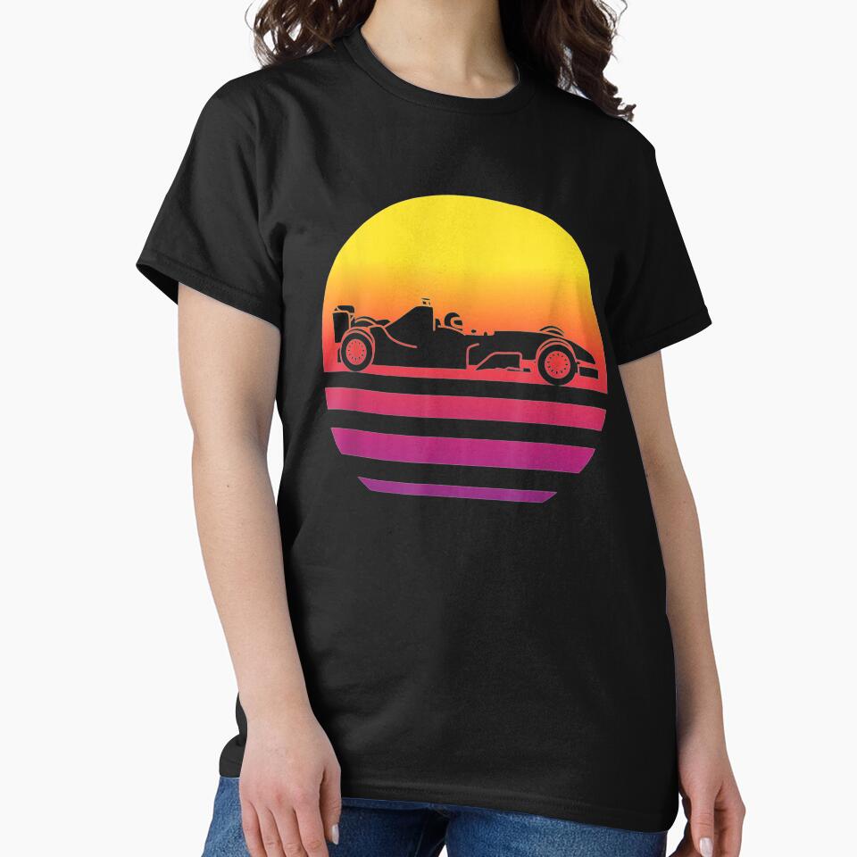 Vintage Retro Formula Racing Retro 70s Silhouette Race Car by shirleyfinley