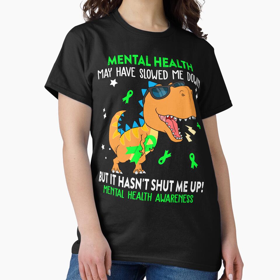 Mental Health Awareness Dinosaur Lover Mental Health Warrior Gift by Sabfit