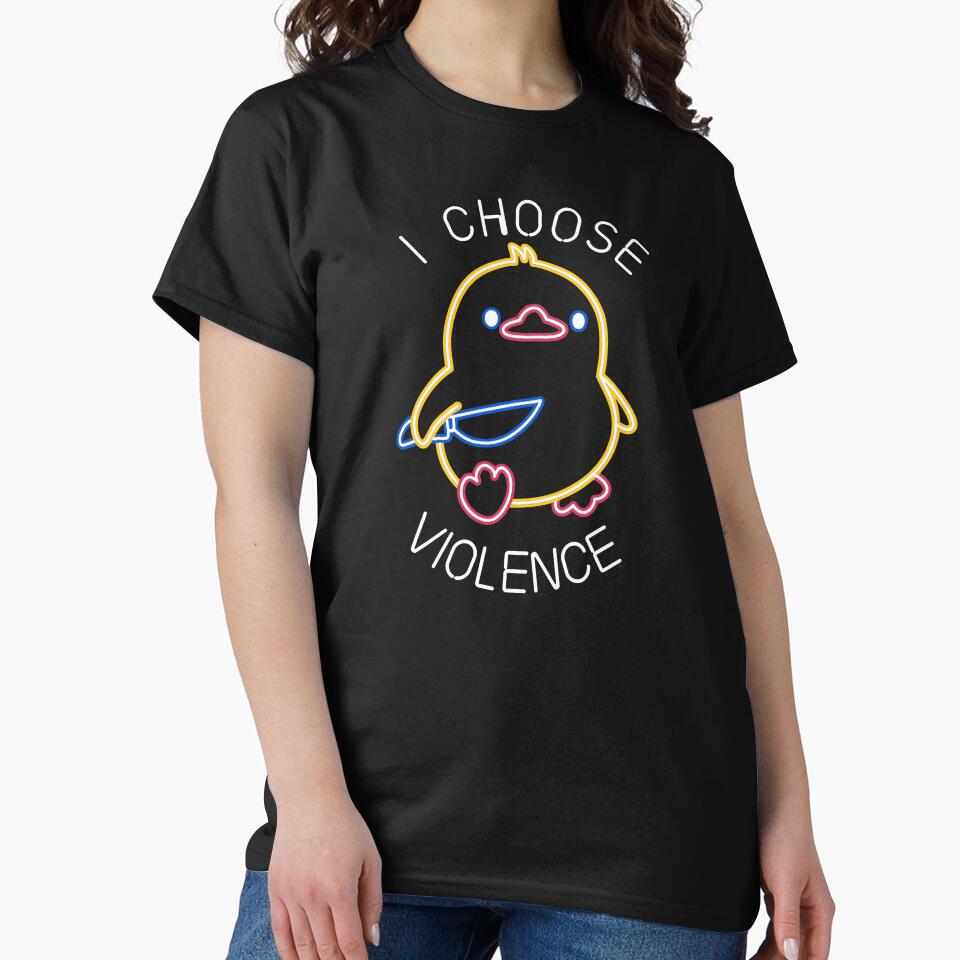 I Choose Violence Neon Funny Duck by Tobe Fonseca by Tobe Fonseca®