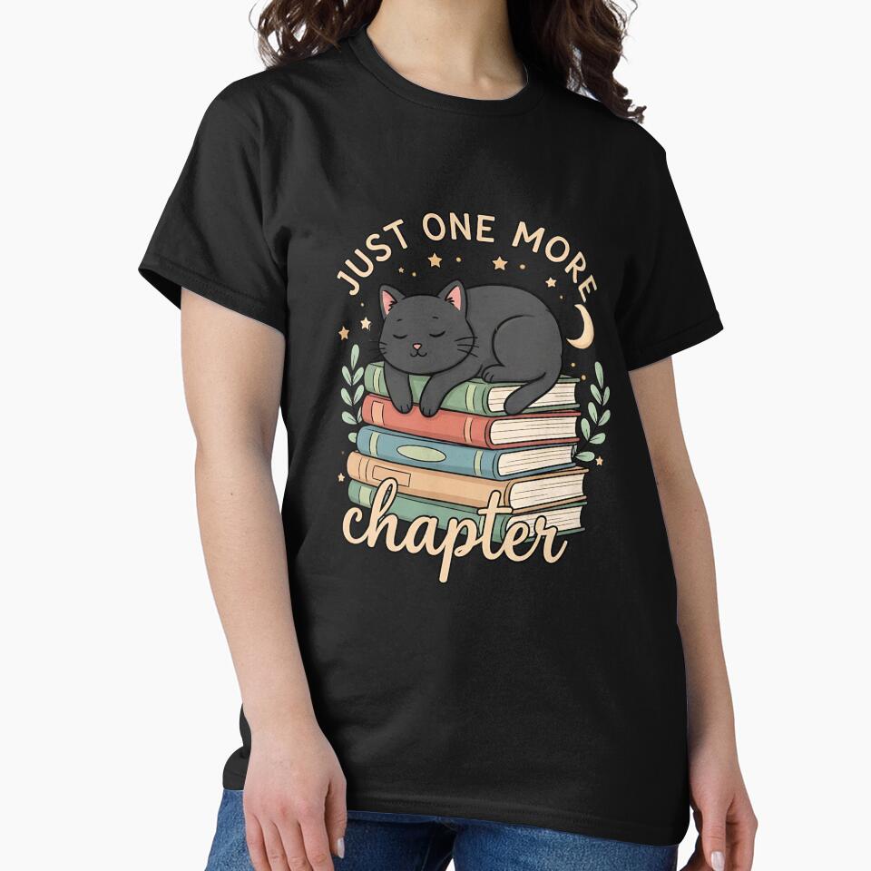 Just One More Chapter – Cozy Cat Book by dudelinart
