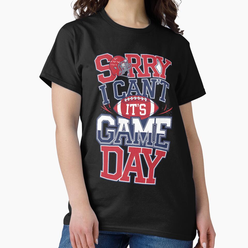 Sorry I Can't, It's Game Day Football Fan Design by Pastel-Pulse