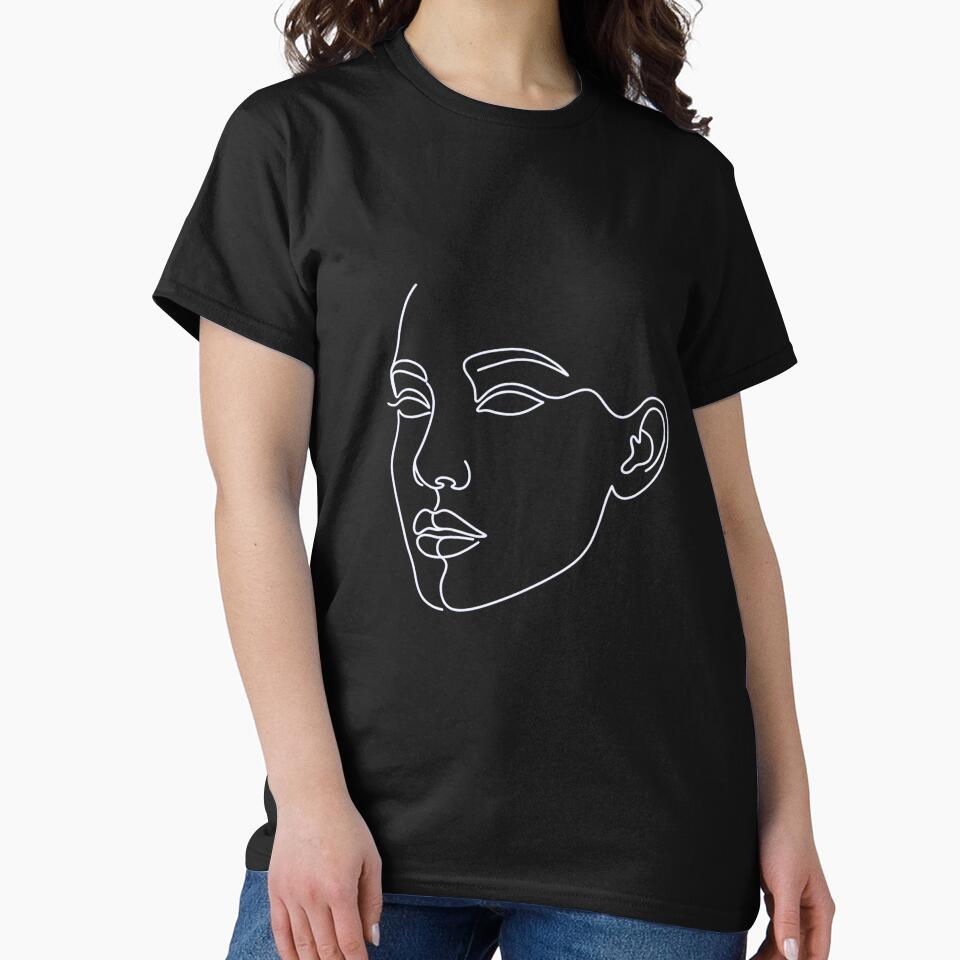 Minimal Line Art Face by Stickersdevelop