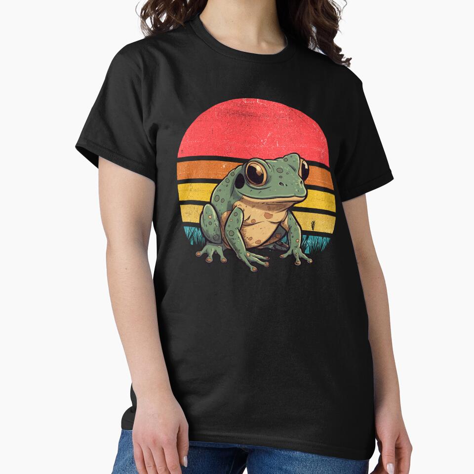 Frog Vintage Retro Sunset by rafaeltto