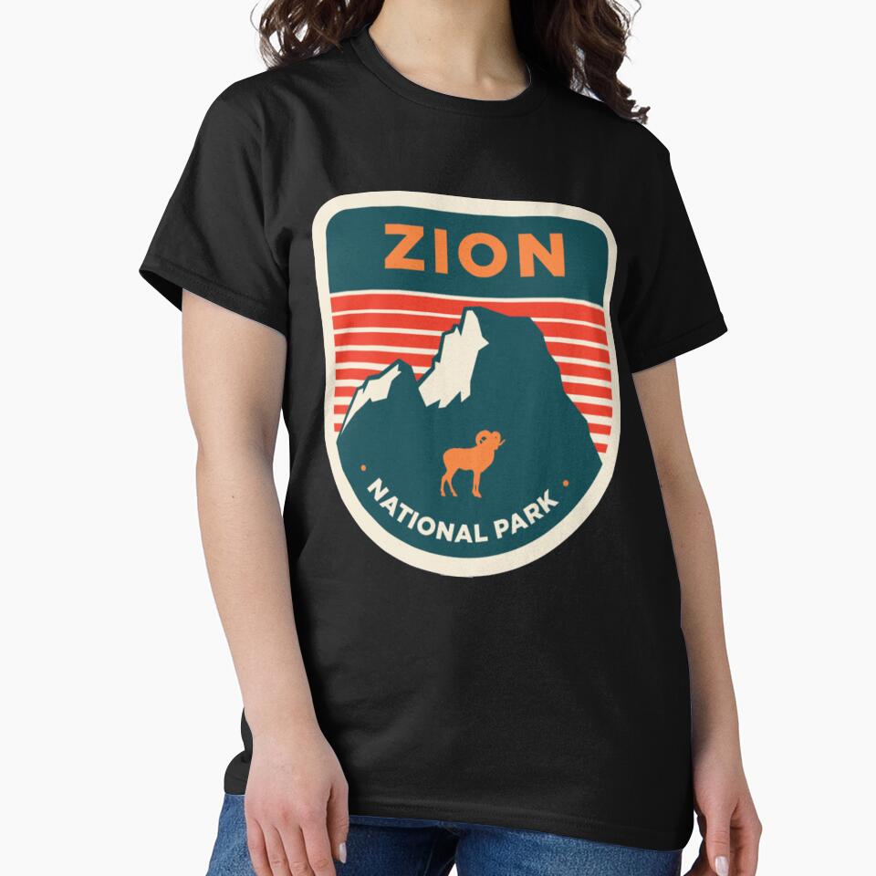 Vintage Zion National Park Retro Tshirt by Clavitaps