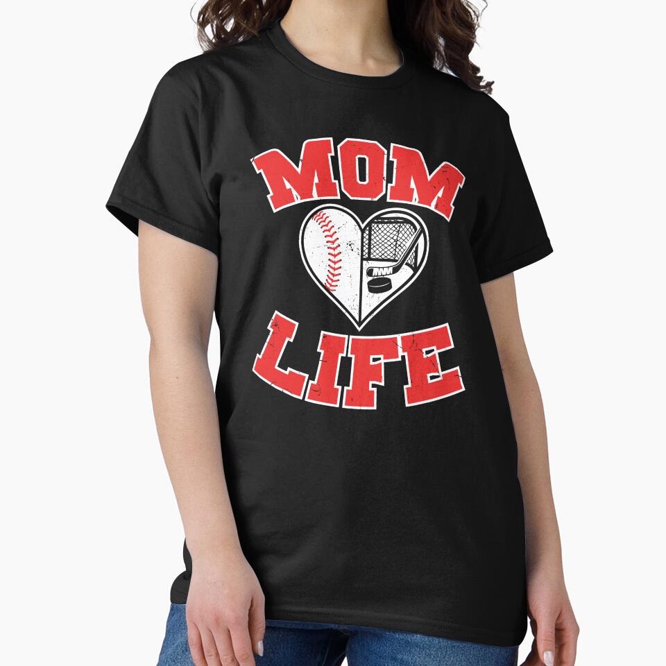 Mom Life Sports Heart by rogsdern