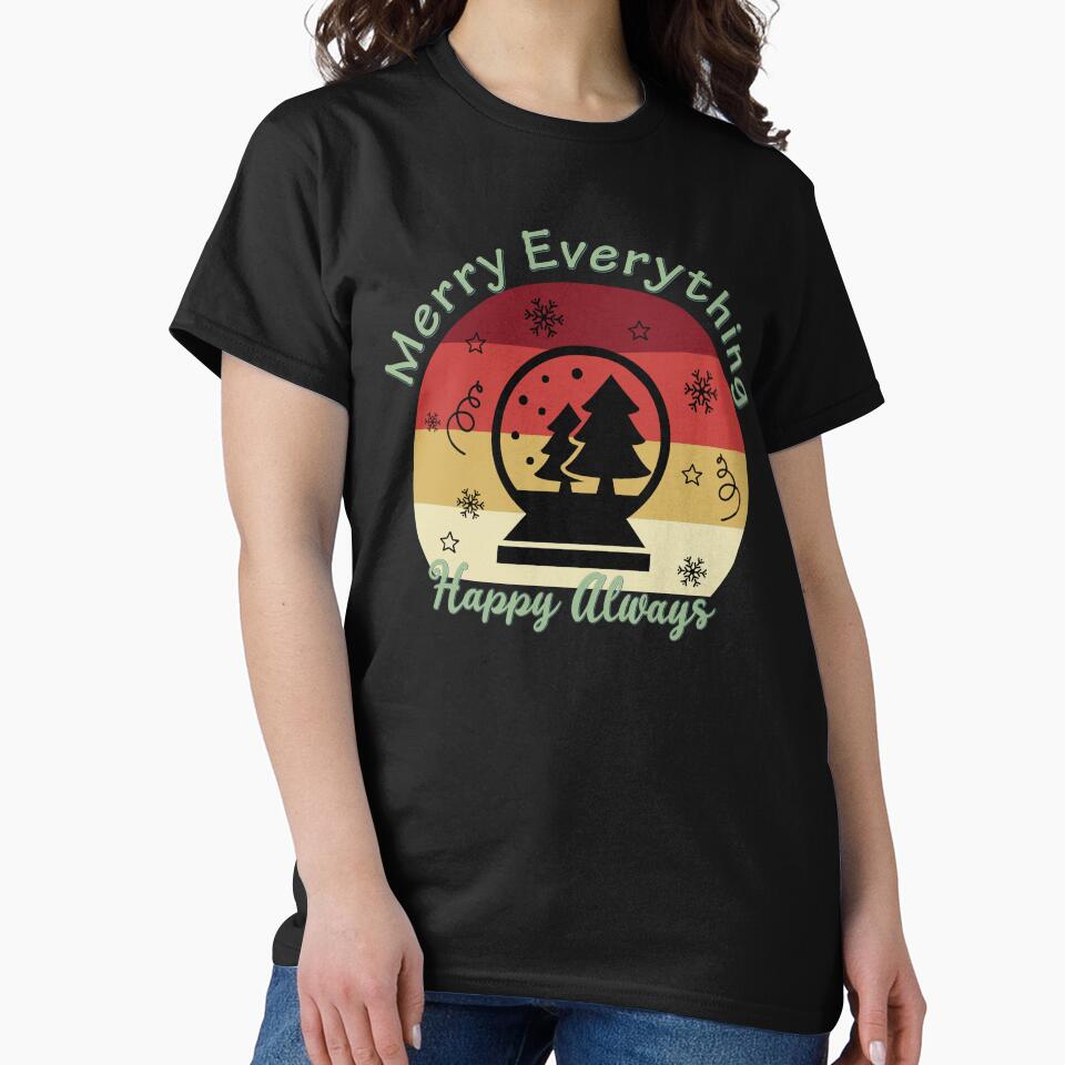 Merry Everything and Happy Always - Retro Christmas Merry Everything by Alice-Elgawi