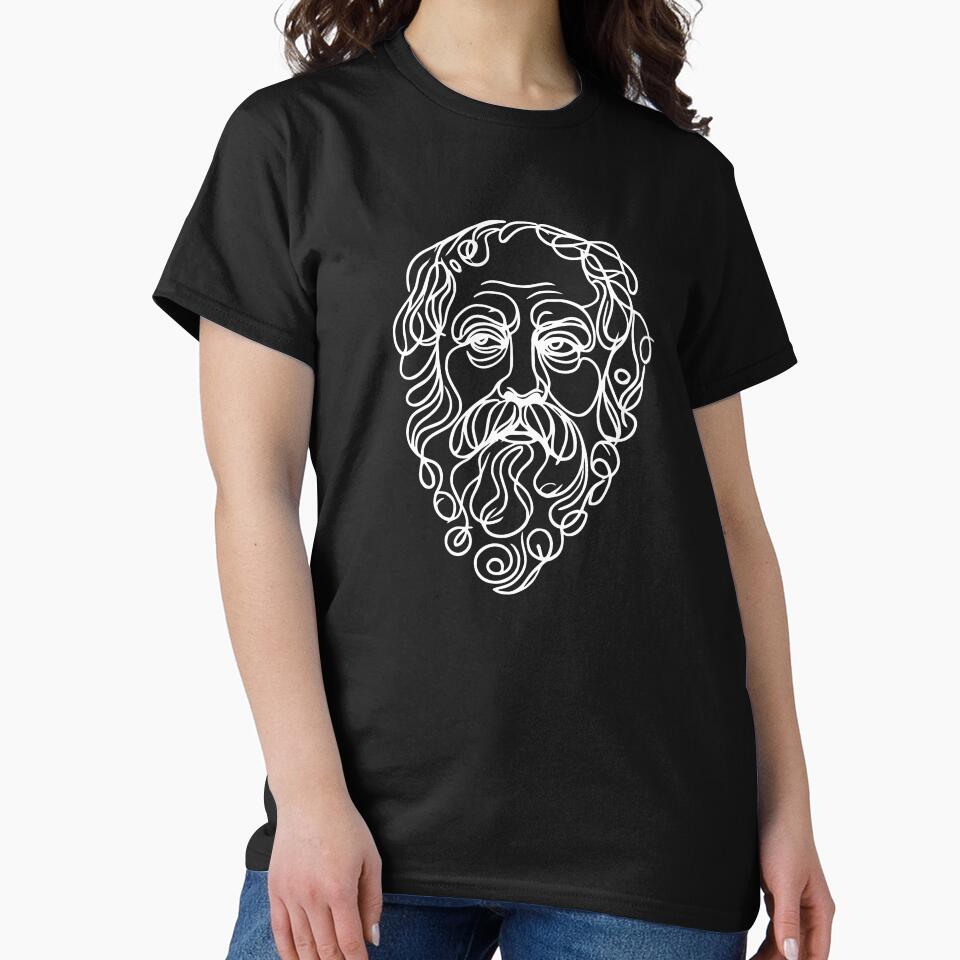 Minimalist Socrates (dark mode) by serendipitouspicks