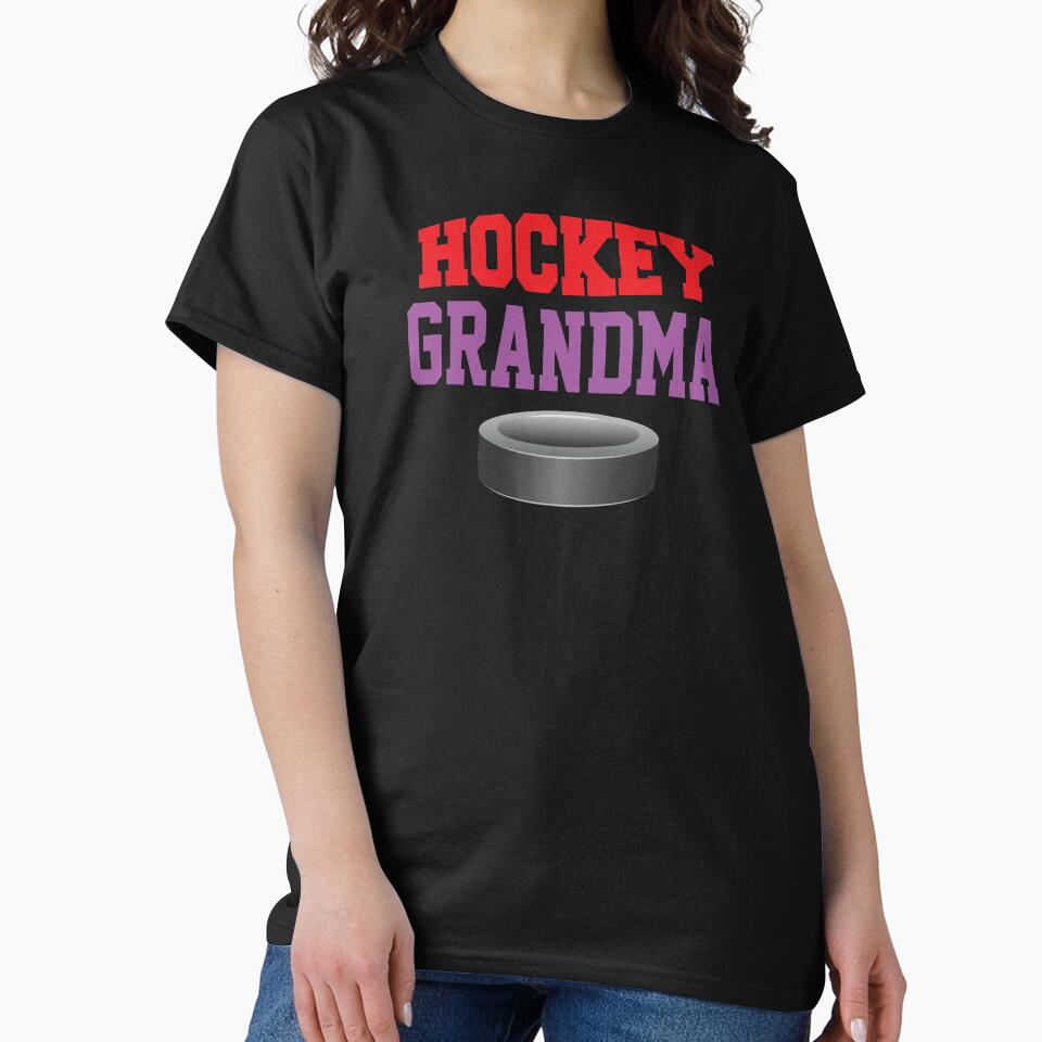 'Hockey Grandma' (Black) by The Button Gal