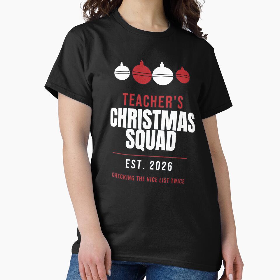 Teacher's Christmas Squad Est 2026 Ornaments by PeaksAndPrints