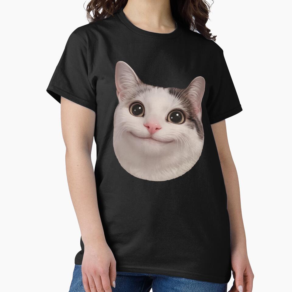 Beluga Cat Meme Face Smiling by PastelWingg