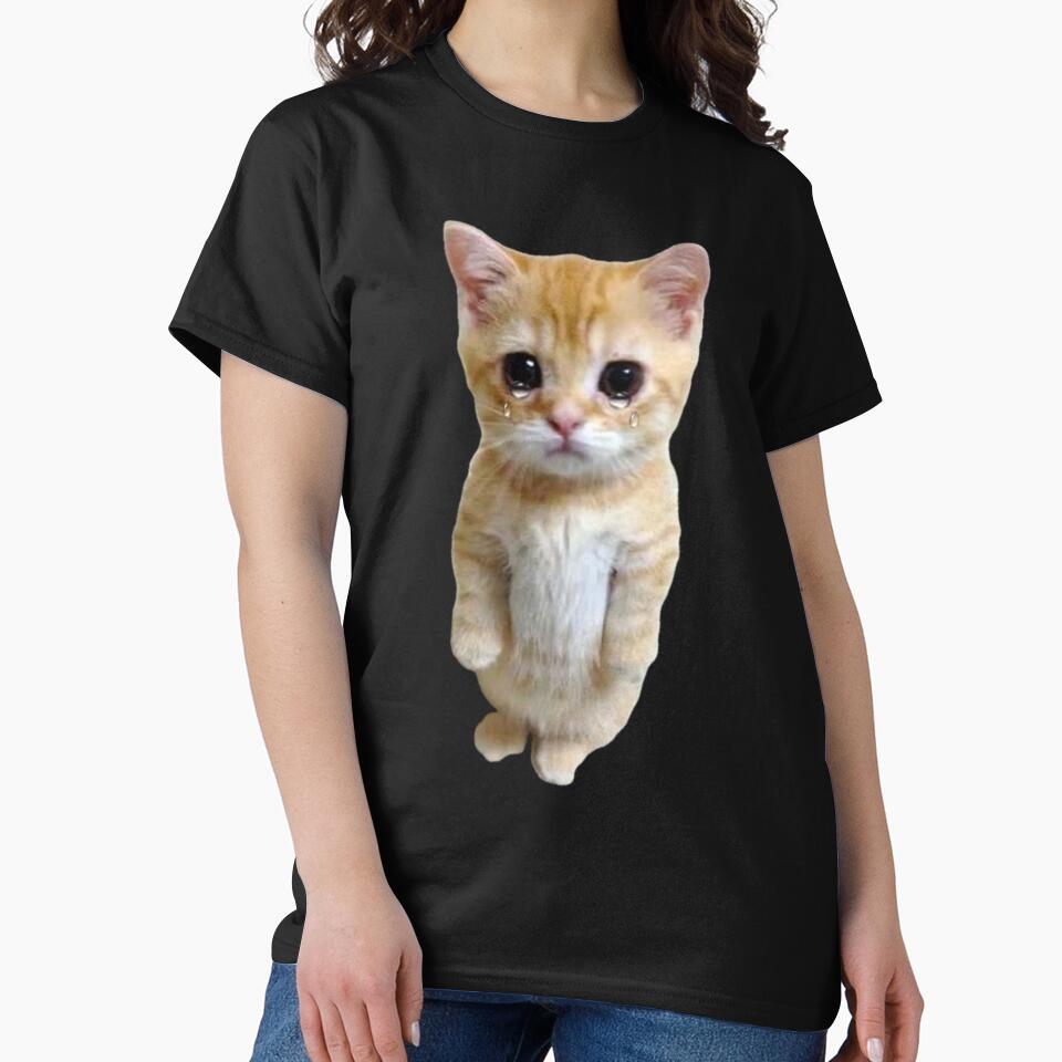HQ Crying Cat Standing Up Meme by fomodesigns