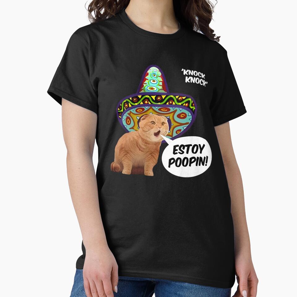 HQ ESTOY POOPIN  Mexican Screaming Cat Meme by fomodesigns