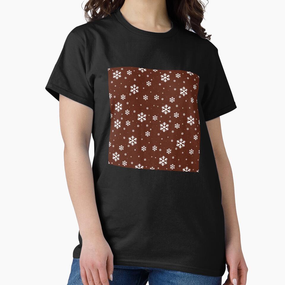 Copy of Christmas Snow Flakes on Maroon by PrintsByAnnJ