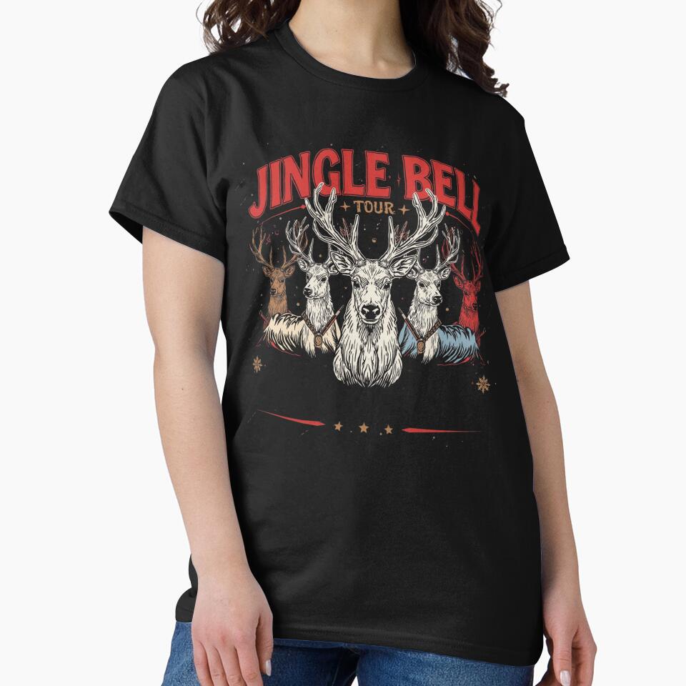 Jingle Bell Tour – Vintage Reindeer Christmas Design by Graphic Therapist