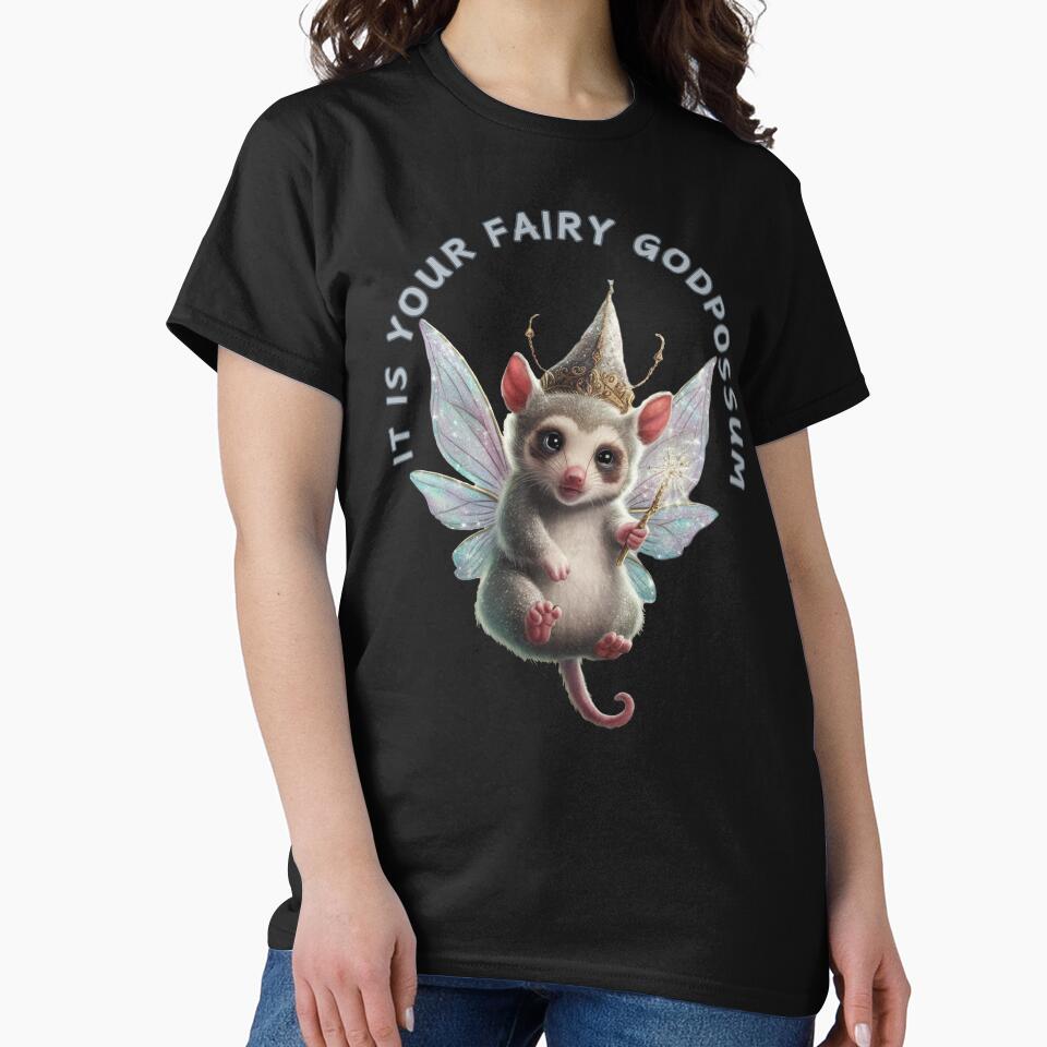 It Is Your Fairy Godpossum – Cute Opossum Fairy Graphic Gift by SkymarArt
