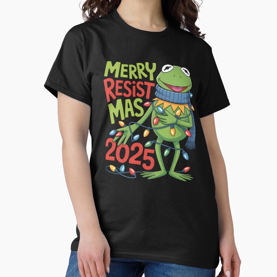 Merry Christmas Portland 2025 Resistmas Frogs Christmas by Shirt Mood ⭐⭐⭐⭐⭐(4,107)