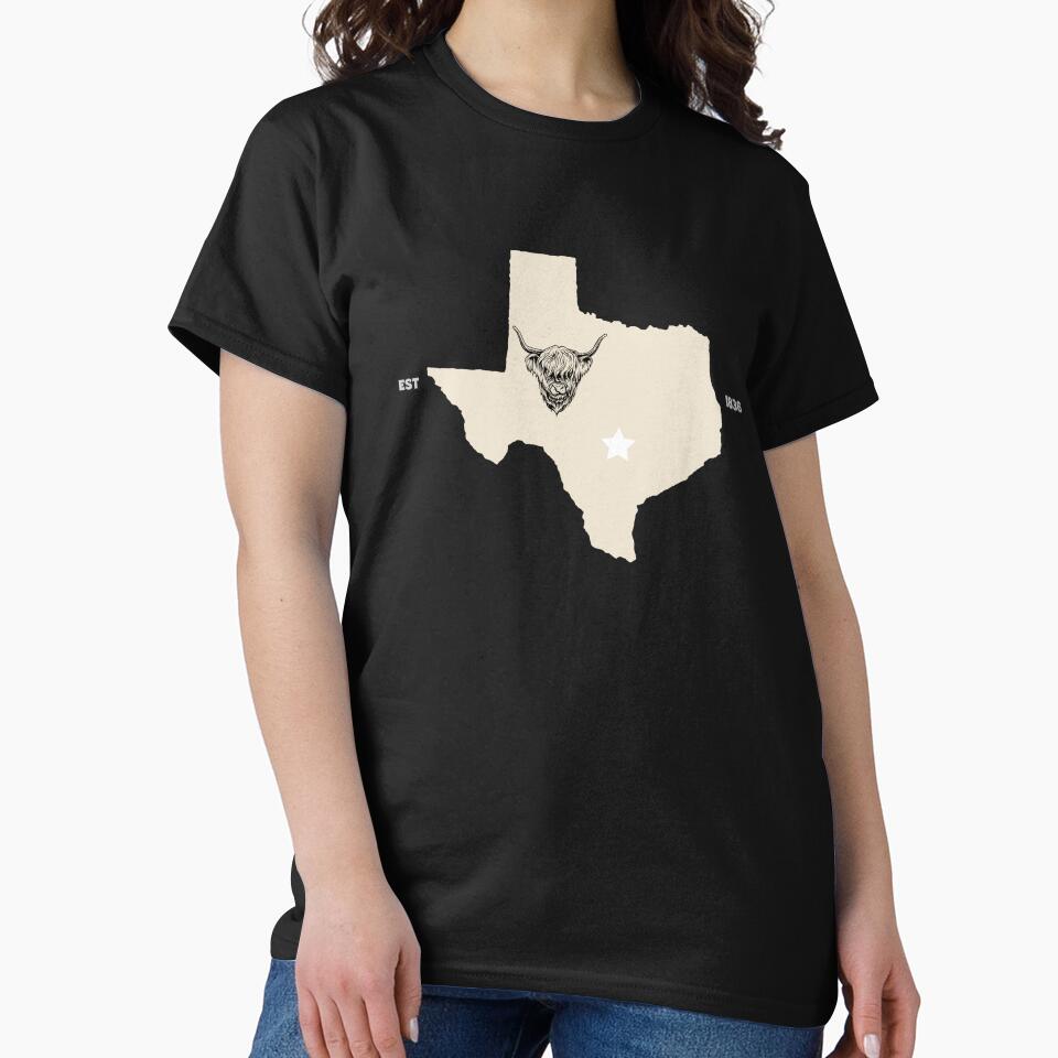 Texas Highland Cow by JJShirtz