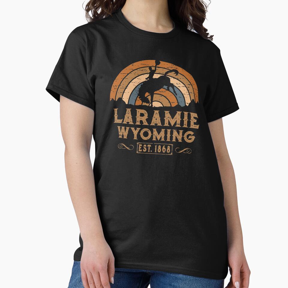 Laramie Wyoming Retro Wild West Cowboy by NoBonesLife
