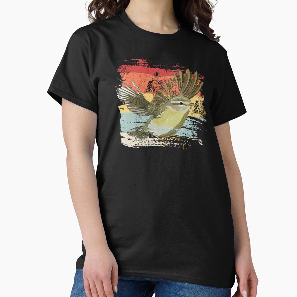Retro Flying Bird Warbler by alwe-designs