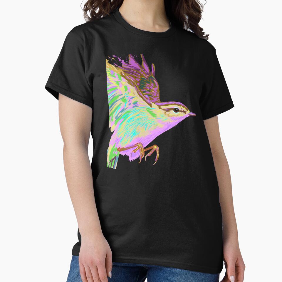 Colorful Splash Flying Warbler Bird by alwe-designs