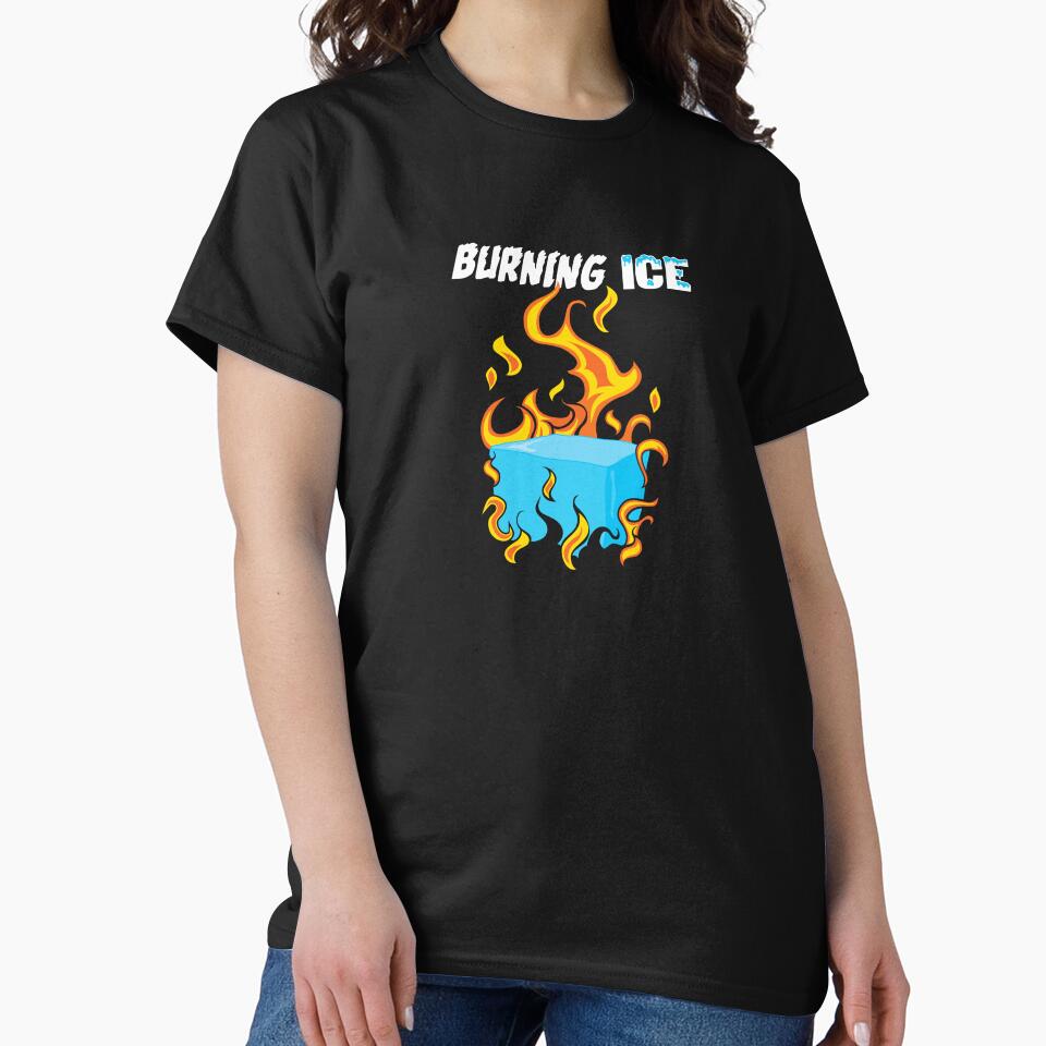 Burning Ice Graphic Logo - Great for Hockey Team Products by mvkmako