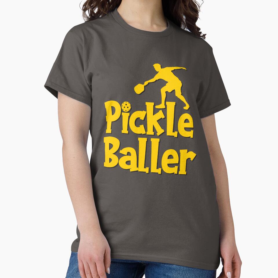 Pickleball Player Silhouette – Funny Pickle Baller Sport Design by mcraft studio