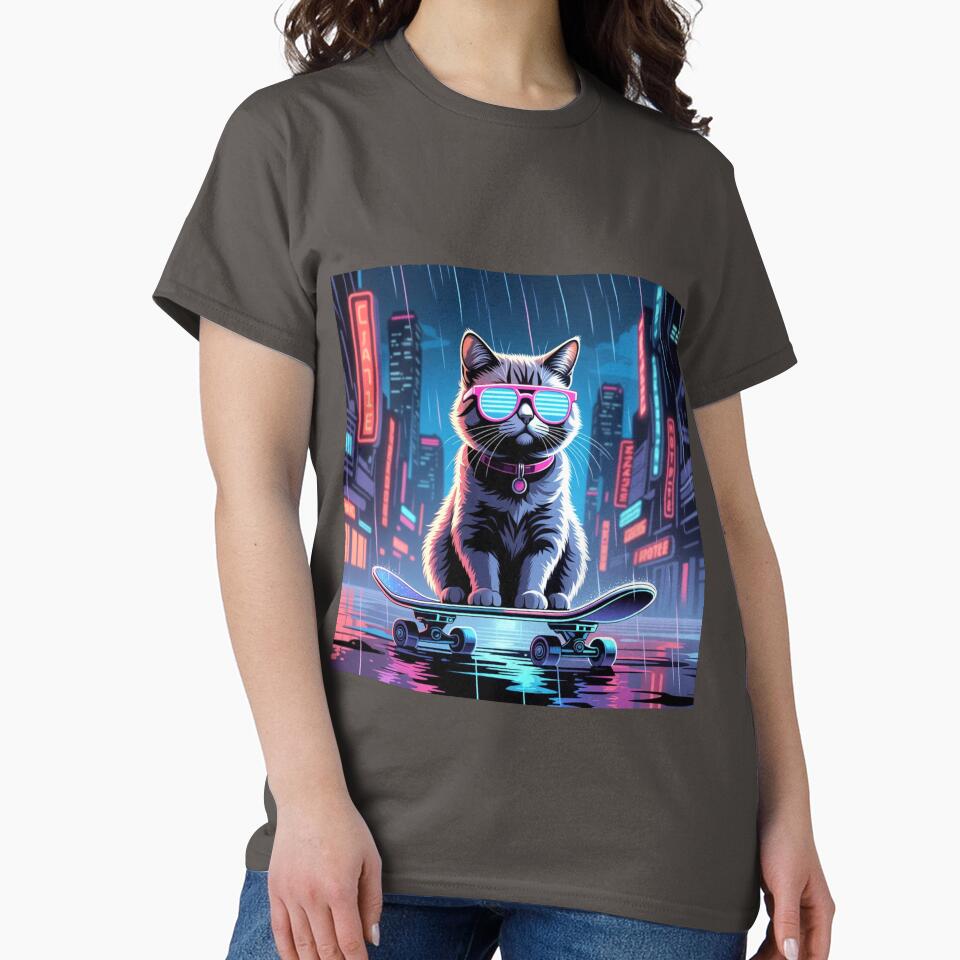 Cyberpunk Neon Cat – Futuristic Design Collection by Bittor18