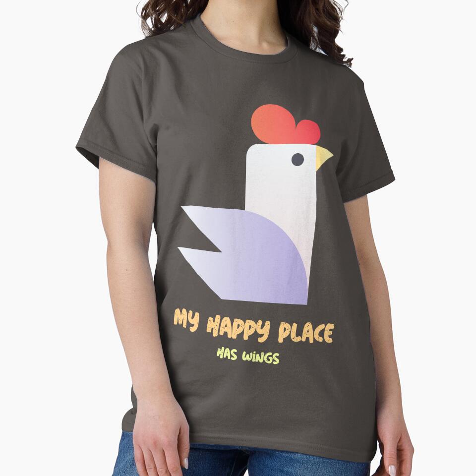 My Happy Place Has Wings funny Bird Watching Women by Jane Pierce Art