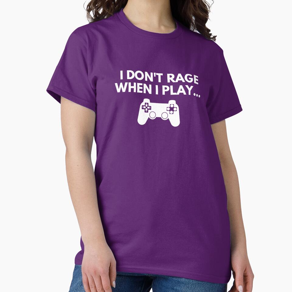 I Don't Rage When I Play (Purple BG) by FilipeFerreira