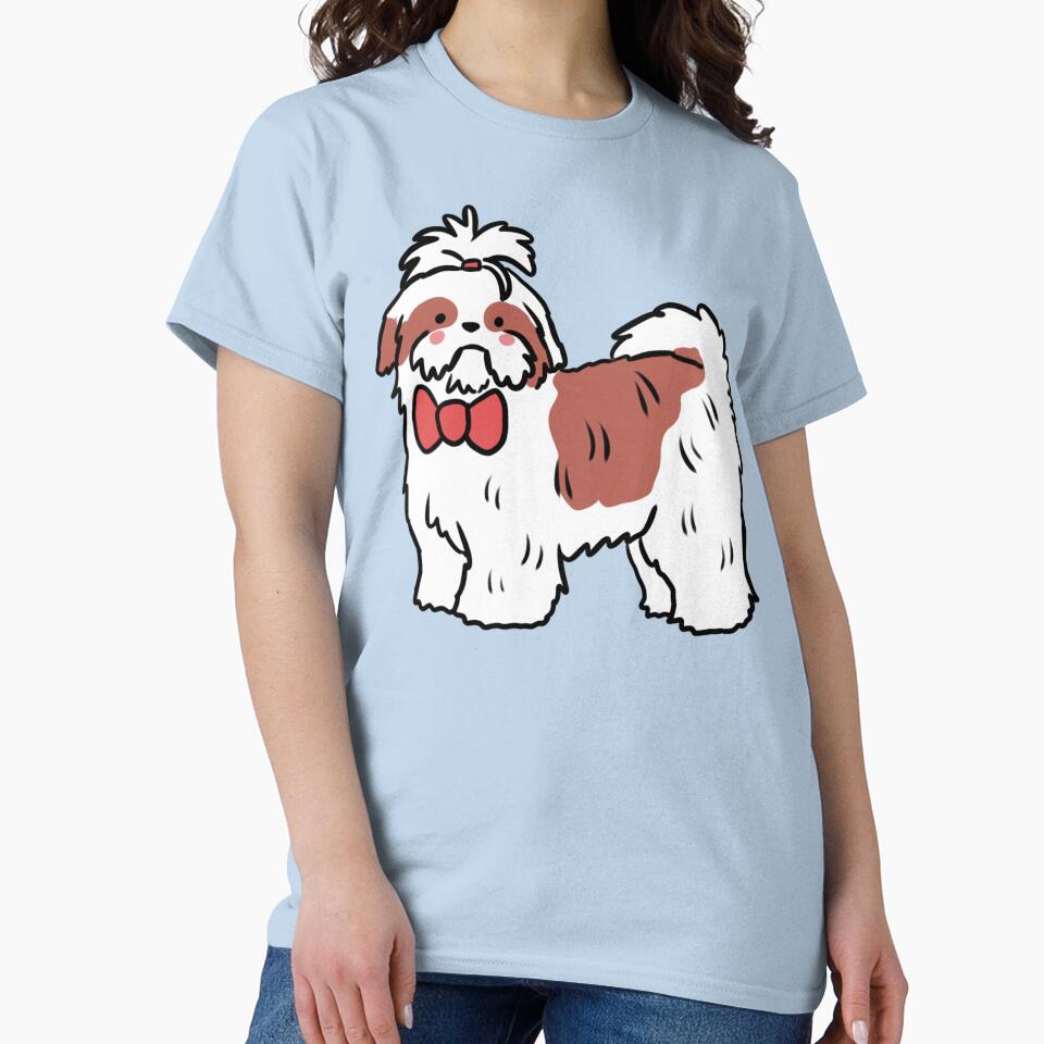 Cute christmas shih tzu dog illustration by Yarafantasyart