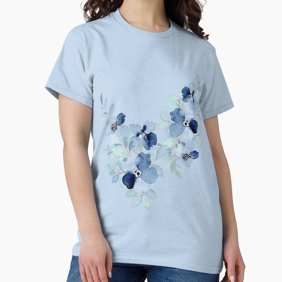 watercolour blue flowers by the snowghost Unisex