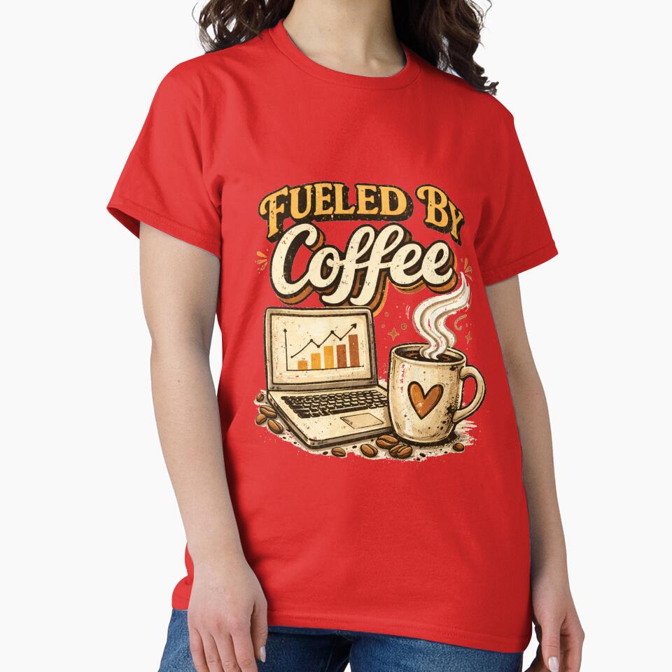 Fueled by Coffee – Cozy Coffee Lover Aesthetic Vintage Retro Design for T-Shirt, Sticker, iPhone case, mug, bag, hoodie by ArtByTripti