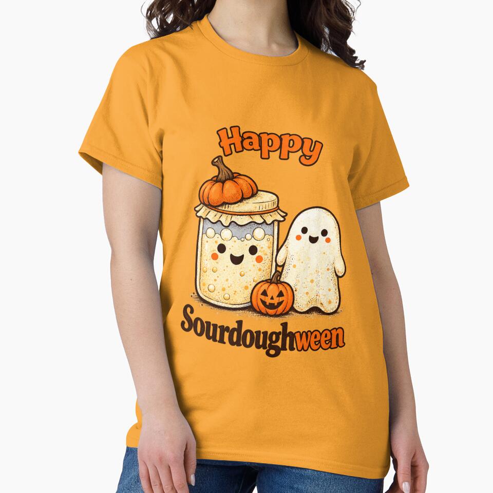 Happy Sourdoughween | Cute Sourdough Halloween Pun by azule1