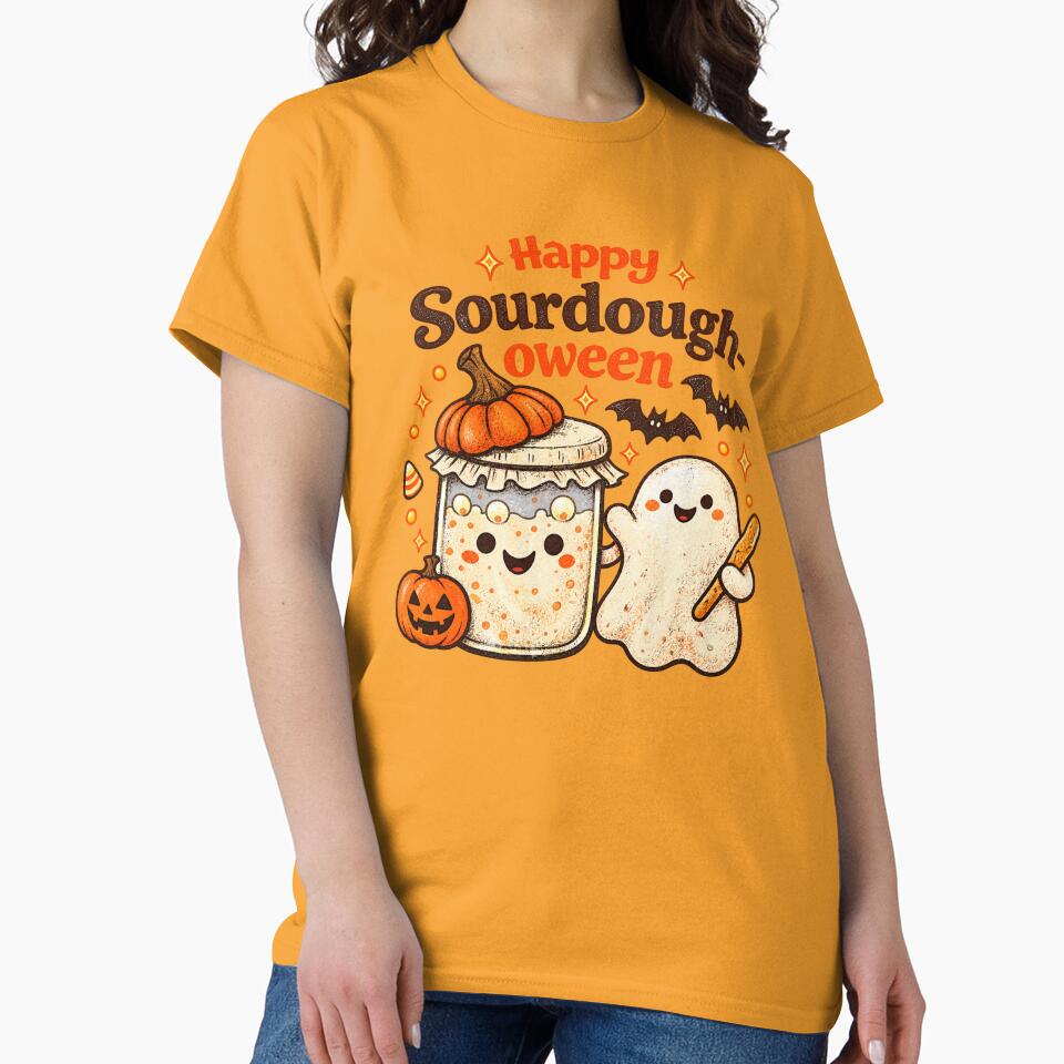 Happy Sourdough-oween | Cute Sourdough Halloween Pun by azule1