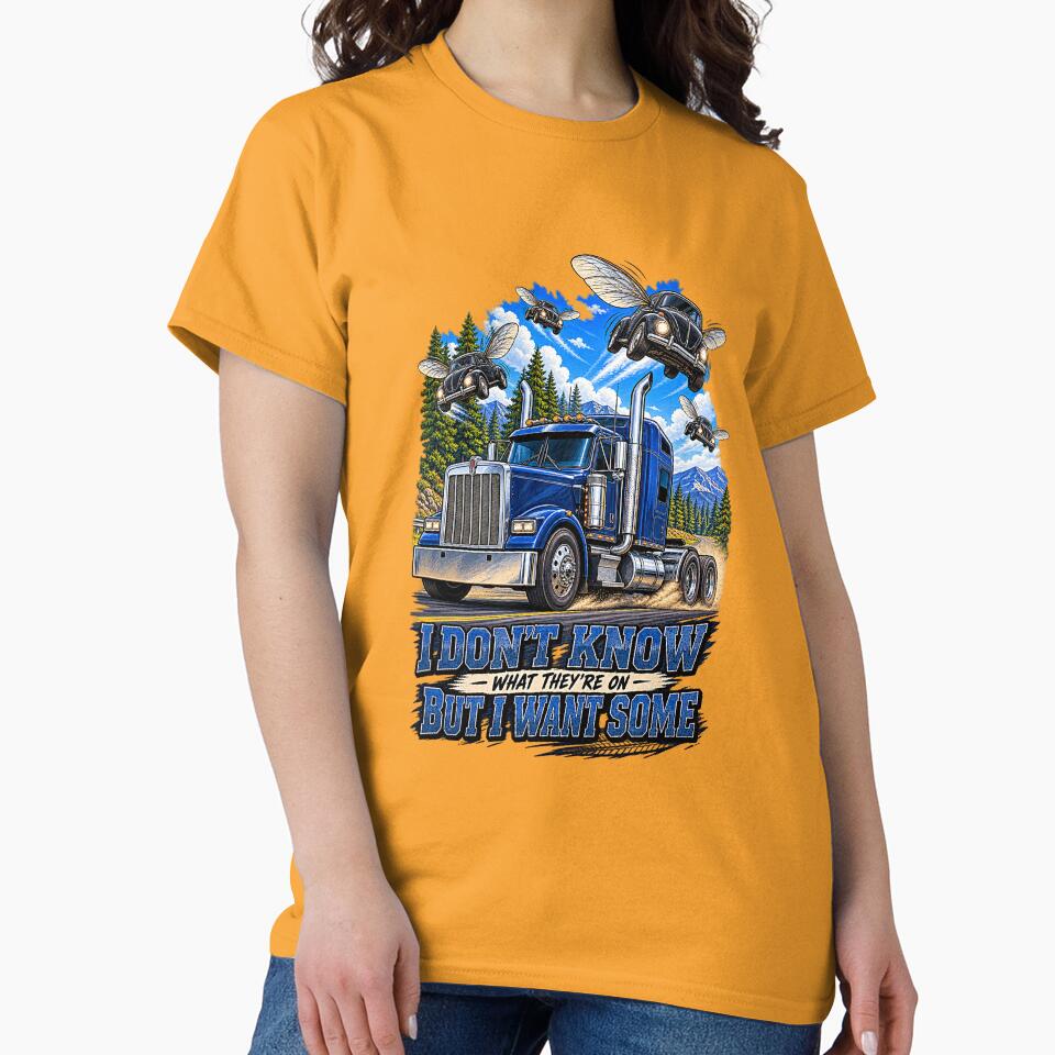 Flying Bug Cars & Blue Semi Truck Humor by NomadForge