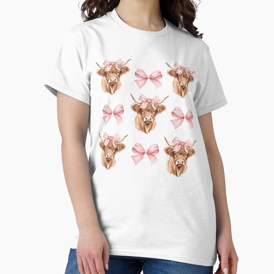 coquette bow highlander cow design by Sandra Betel-McLean