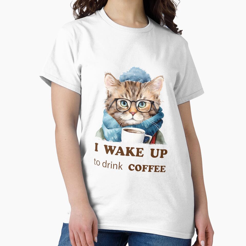 I wake up to drink coffee (cat) ver.1 by vallass